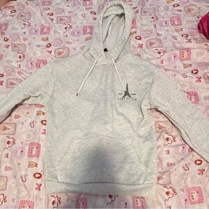 SHEIN Light Gray Hoodie Sweater